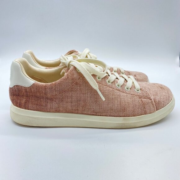Tory Burch Women's Size 9 Howell Court Textured Velvet Sneakers Shoes Mauve Pink - Picture 7 of 11